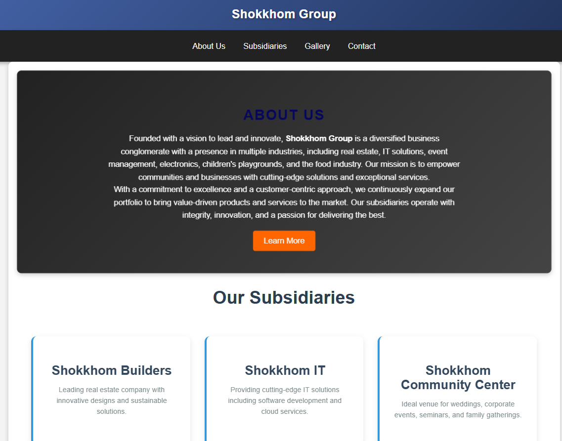 Shokkhom Builders Ltd Website